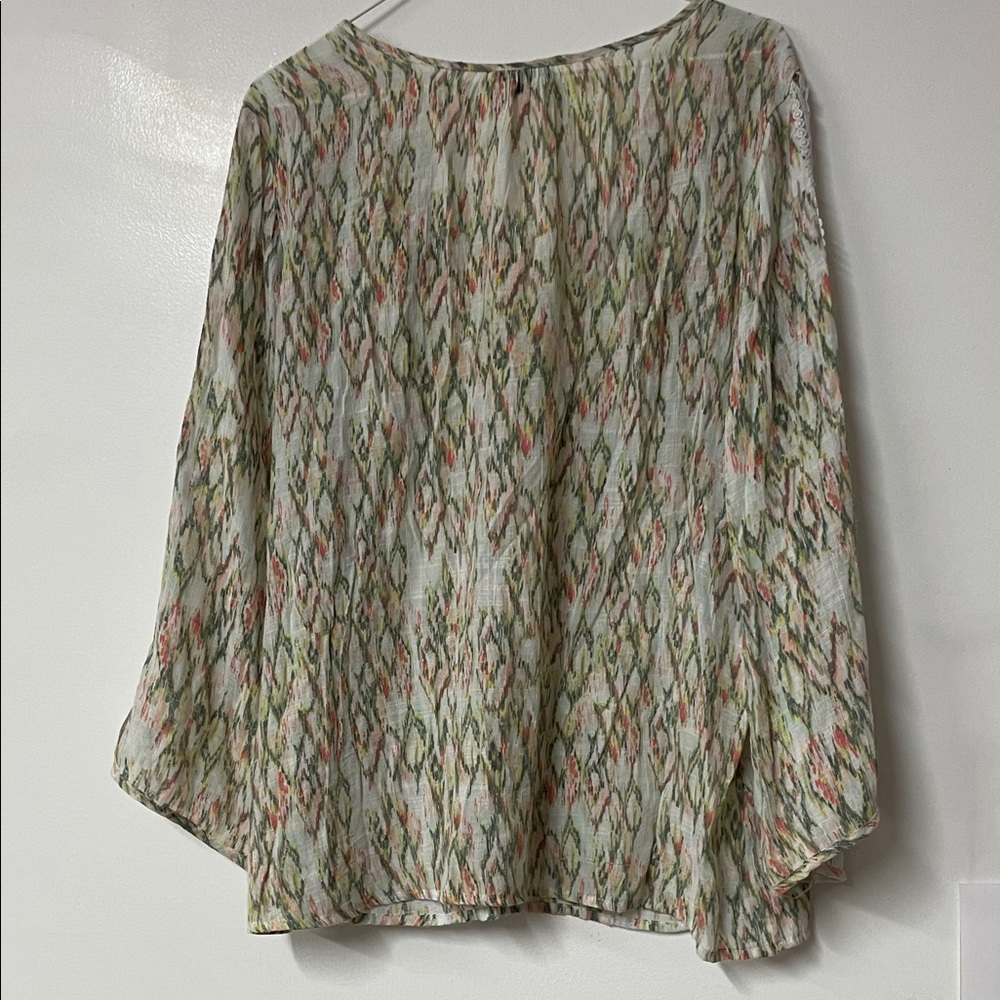 New Directions Womens Lace Trim Blouse - Multicolor size XL - Picture 5 of 5
